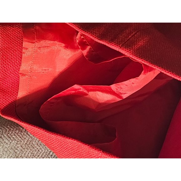 Anne Klein Skirt size 10 Petite red woven cotton - Picture 5 of 7